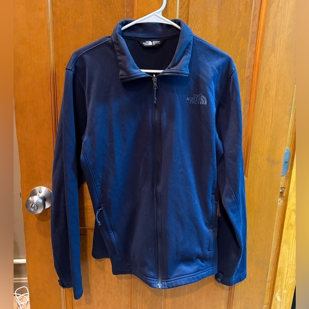 The North Face Men’s Blue Fleece Lined Zip Up Jacket Size Small (Flaws)